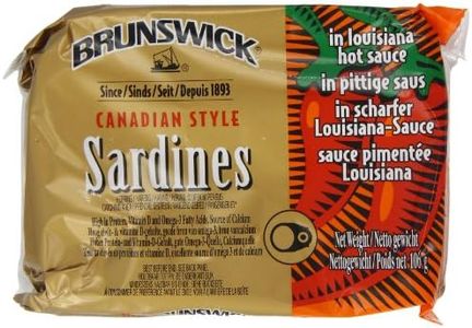 Brunswick Canadian Style Sardines in Louisiana Hot Sauce 106 g (Pack of 12)