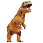 KINQUINN Funny Inflatable Dinosaur Costume for Kids,Blow Up Dinosaur Costume for Halloween Cosplay Party （3.9-4.9ft）