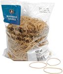 Business Source 15733 Rubber Bands,Size 16,1 lb./BG,2-1/2-Inch x1/16-Inch ,Natural Crepe