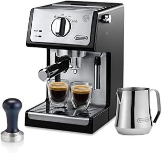 De'Longhi ECP3420 Bar Pump Espresso and Cappuccino Machine with Milk Frothing Pitcher and Espresso Glasses