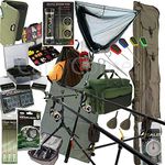 Deluxe Complete Full Carp Fishing Set up With 2x Rods Reels Alarms Tackle & Bait