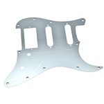 Dopro 11-Hole Aluminum Anodized Modern Style Strat HSS Guitar Pickguard Scratch Plate for American/Mexican FD Stratocaster Silver