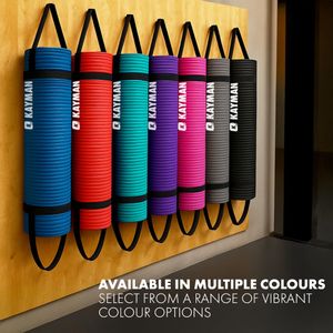 KAYMAN Large Yoga Mat – Grey, Extra Thick Non-Slip Fitness Mat
