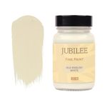 Guild Lane Jubilee Furniture Paint Old English White 60ml Off White Chalk Paint Alternative for Wood Metal Glass Durable Water Based Soft Sheen No Primer or Wax Needed