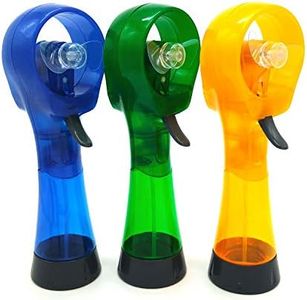 CEBUY Handheld Water Water Spray Fan, Mist Fans for Outside Portable, 3 Pack (Sky Blue/Green/Yellow)