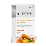 Teamonk High Mountain Turmeric Cardamom Loose Leaf Green Tea (50 Cups) - 100gm Bag | Boosts Immunity and helps in Weight Loss. Whole Loose Leaves (No Powder)