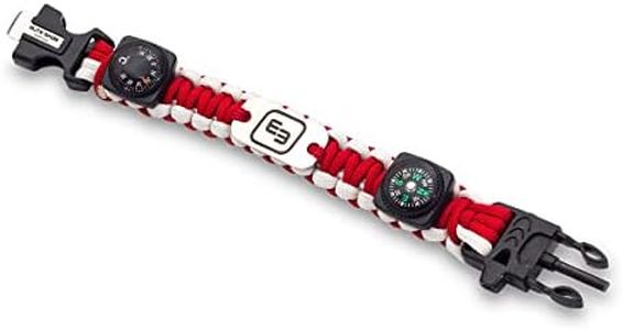 Elite Bags, Wrist's, Brazalete de supervivencia, Con aplicaciones de emergencias, Fluorescente, Rojo y blanco