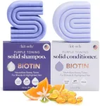 Kitsch Purple Shampoo & Conditioner Bar for Color Treated & Grey and white Hair, Made in Us, Toning Bar Shampoo & Conditioner for Blonde