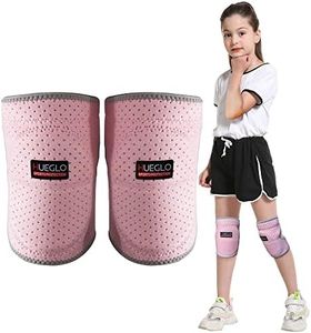 HUEGLO Sponge Knee Pads for Dancers,Kids Volleyball Knee Pad Protective Knee Supports,Elbow Pad for Avoid Floor Burns & Bruising,Pink,1Pair