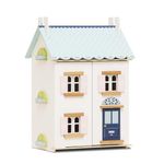 Le Toy Van – Blue Belle Wooden Doll House | Girls & Boys 3 Storey Wooden Dolls House Play Set - Suitable For Ages 3+