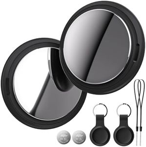 [MFi Certified] Bnlei Air Tracker Tag Works with Apple Find My (iOS Only) Includes Replaceable Battery & Hold Case, Bluetooth Smart Item Locator for Keys, Luggage, Wallet, Pets (Black, 2-Pack)