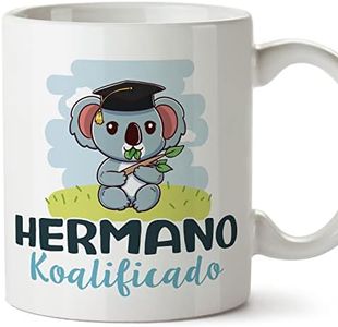 MUGFFINS Tazas para HERMANO - En Español - Koalificado/koalificada - 11 oz / 330 ml - Regalo original y divertido