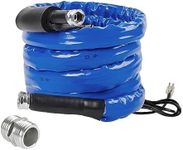 Richeer 15 FT RV Heated Drinking Water Hose,5/8 "Inner Diameter Freeze Protection Down to -20°F/-28°C with Energy-Saving Thermostat, Includes 3/4"Adapters For Connecting,Suitable For RV/Campers/Homes