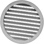 250mm / 10 inch Air Vent Cover - Round Soffit Vent - Louvered Ventilation Grille with Mesh - Aluminum