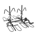 HYPERAX Volt RV 4X - RV Approved Hitch Mounted 4 Bike Rack Carrier for RV, Camper, Trailer,Motorhome, Toad with 2" Class 3 or Higher Hitch Fits Up to 2x75lb E Bike +2X50lb Bikes with Up to 5" Fat Tire