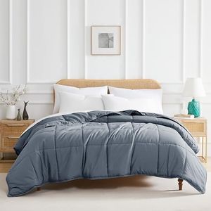 Southshore Fine Living, Inc. Comforters, King Size Down-Alternative Comforter, Oversized Cal/King Blue Comforter, Hotel Quality, All Season, Pet Hair Resistant Bedding, Slate Blue