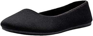 Alpine Swiss Womens Black Jersey Pierina Ballet Flats 6 M US