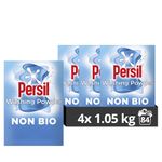 Persil Non Bio Washing Powder 100% recyclable pack for stain removal that's gentle next to sensitive skin 4x 1.05 kg (84 washes)