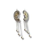 Royal Needs Oxidised Silver polish Earrings (Chain ear cuff)