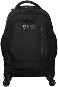 Kenneth Cole REACTION 17" Polyester Dual Compartment 4-Wheel Laptop Backpack, Black