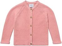 Stellou & friends Knitted Baby Cardigan | Unisex Finely-Knit Baby Sweater for Newborns, Babies & Toddlers, Rose, 6-9 Months