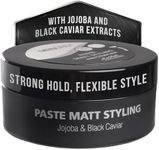 Mon Platin Men’s Matte Styling Paste – Strong Hold, Non-Greasy Hair Wax with Jojoba & Black Caviar, 85ml
