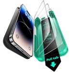 ESR 3 Pack 9H+ Glass for iPhone 14 Pro Max Screen Protector, [Military Grade Shatterproof & Longest Durable] Full Coverage Tempered Glass with Updated Easy Installation Tool
