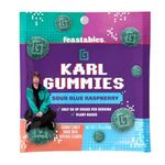 Feastables Karl Gummies Sour Blue Raspberry Gummy Candy Natural Flavors 1.76 oz (50gm)