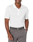 Amazon Essentials Men's Regular-Fit Quick-Dry Golf Polo Shirt (Available in Big & Tall), White, Small