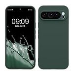 kwmobile Case Compatible with Google Pixel 9 Pro XL Case - Protective Slim TPU Phone Cover - Soft Matte Finish - Moss Green