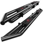 CLAMBER Running Boards for 2024 Tacoma Double Cab Crew Cab with 4 Full Size Doors Carbon Steel Texture Heavy Three Tube Side Steps 6.3'' Nerf Bars