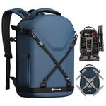 TARION Hard Case Camera Backpack: All-round Hardshell Camera Bag Backpack Photography Bag DSLR Backpack Bag with Waterproof Raincover Laptop/Tripod Compartment for Men Women Photographers Blue