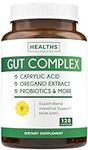 Candida Support (120 Capsules) - Caprylic Acid, Oregano Oil & Probiotics Help Maintain Already Normal Levels of Yeast and Candida - Vegetarian, Non-GMO Intestinal Supplement - Gut Cleanse (No Pills)