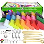 Polymer Clay Set, 24 Colours Nontoxic Oven Bake Clay Safe and Nontoxic Soft DIY Modelling Clay with Plastic Tools and Accessories Birthday Gifts for Kids