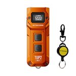 Nitecore TUP2 MCT Three Color Temperature EDC 1200 Lumens Retractable Smart Keychain (Orange Alloy)