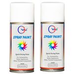 VAI Touch Up Spray Paint Compatible for MAHINDRA DIAMOND WHITE For Scorpio, Bolero, Xylo - 225 Ml Pack of 2