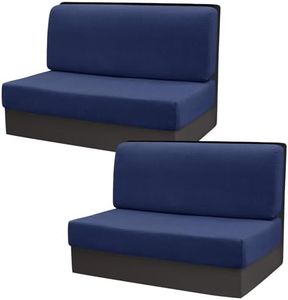 Gollense RV Dinette Cushion Covers, Stretch Camper Dinette Cushion Covers, Sectional Replacement RV Seat Covers for Travel Trailer Couch - Includes 2 Backrest Cover & 2 Bench Cover (Navy)