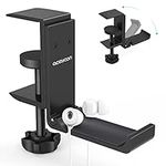 aceyoon Headphone Stand Foldable Headphone Hanger Under Desk Clamp with Cable Organizer Universal Headset Holder Suitable for All PC Gaming Headphones