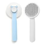 JUDEE Dog Comb Brush Pet Grooming Brush Self Cleaning Slicker Brush for Dogs and Cats Pet Grooming Tool Dog Hair Cleaner Brush Comb Shedding Trimming Self Grooming Brush - Multicolor