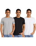 Amazon Brand - Symbol Men's Solid Cotton T Shirt | Plain | Round Neck | Half Sleeve - Regular Fit | Combo Pack of 3 (Available in Plus Size) (Multicolor8_L)