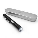 IS IndoSurgicals LED Pen Light for Doctors, USB Rechargeable Pen Torch, Dual Light for Eye & Clinical Examination (Black)