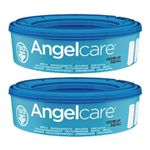 Angelcare Refill Cassettes 180 x 2 – Compatible with Angelcare Nappy Disposal System Odor-Sealing Baby Diaper Disposal System Refill With Welari Thank You Card | 2 Pack | Twin Pack