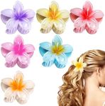 6Pcs Hawaiian Flower Hair Clip，Stro