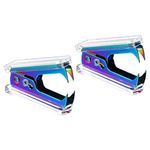 PATIKIL Acrylic Staple Remover, 2 Pack Portable Lockable Jaw Style Staple Puller Removal Tool with Plastic Box for Home Office Desktop, Rainbow