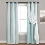 Lush Décor Grommet Sheer Panels wit