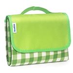 Picnic Blanket Waterproof, 300 x 200cm Extra Large Picnic Mat, Anti Sand Beach Blanket with Handle, Foldable Lightweight Outdoor Picnic Blanket with Waterproof Backing for Camping, Beach, Garden, Park