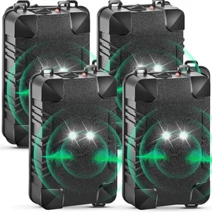Jahy2Tech Under Hood Rodent Deterrent with Strobe Light & 3 Power Supply Methods, Professional Ultrasonic Mice Repellent Rat Squirrel Deterrent for Cars Trucks RV Engine Bay Warehouse Attic, 4 Pack