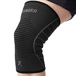 Knee Support Sleeve for Men and Women (Black) (Single Wrap) (2XL - XXL) - Compression Brace for Ligament Injury, Joint Pain Relief, Running, Arthritis, ACL, MCL, Sport