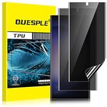 [2 Pack] QUESPLE for Samsung Galaxy S23 Ultra TPU Privacy Screen Protector 6.8-inch, Support Fingerprint Unlock, Anti-Spy, 3D Curved Screen Protector [Self-Healing][Scratch Resistant] [Not Glass]