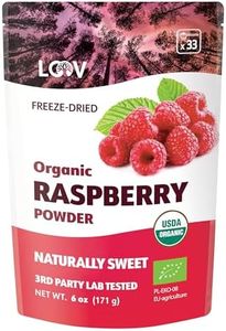 Organic Raspberry Powder, from Freeze-Dried European Raspberries, 6 Oz, Raw, 24-Day Supply, No Added Sugar